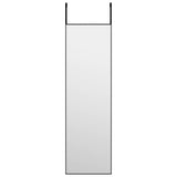 Vidaxl -Türspiegel 30x100 cm Glas und Aluminiumschwarz