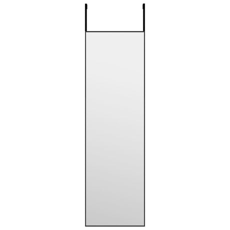 Vidaxl -Türspiegel 30x100 cm Glas und Aluminiumschwarz