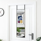 Vidaxl -Türspiegel 30x100 cm Glas und Aluminiumschwarz