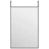 Vidaxl -Türspiegel 40x60 cm Glas und Aluminiumschwarz