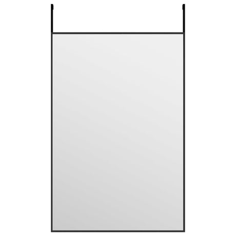 Vidaxl -Türspiegel 40x60 cm Glas und Aluminiumschwarz