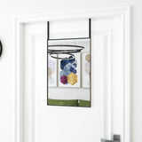 Vidaxl -Türspiegel 40x60 cm Glas und Aluminiumschwarz