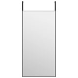 Vidaxl -Türspiegel 40x80 cm Glas und Aluminiumschwarz