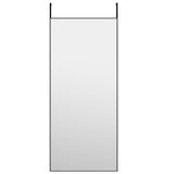 Vidaxl -Türspiegel 40x100 cm Glas und Aluminiumschwarz