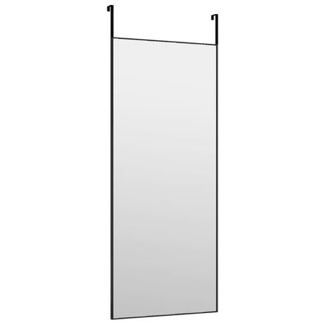 Vidaxl -Türspiegel 40x100 cm Glas und Aluminiumschwarz