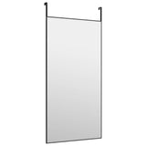 Vidaxl -Türspiegel 50x100 cm Glas und Aluminiumschwarz