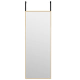 VIDAXL -Türspiegel 30x80 cm Glas und Aluminium Gold gefärbt