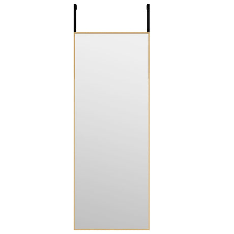 VIDAXL -Türspiegel 30x80 cm Glas und Aluminium Gold gefärbt