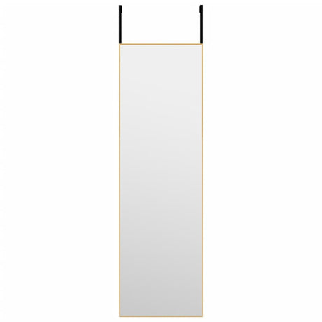 VIDAXL -Tür Spiegel 30x100 cm Glas und Aluminium Gold gefärbt
