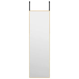VIDAXL -Tür Spiegel 30x100 cm Glas und Aluminium Gold gefärbt