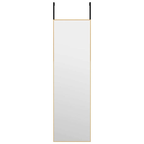 VIDAXL -Tür Spiegel 30x100 cm Glas und Aluminium Gold gefärbt
