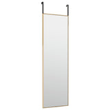VIDAXL -Tür Spiegel 30x100 cm Glas und Aluminium Gold gefärbt