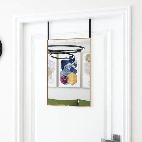Vidaxl -Türspiegel 40x60 cm Glas und Aluminium Gold gefärbt