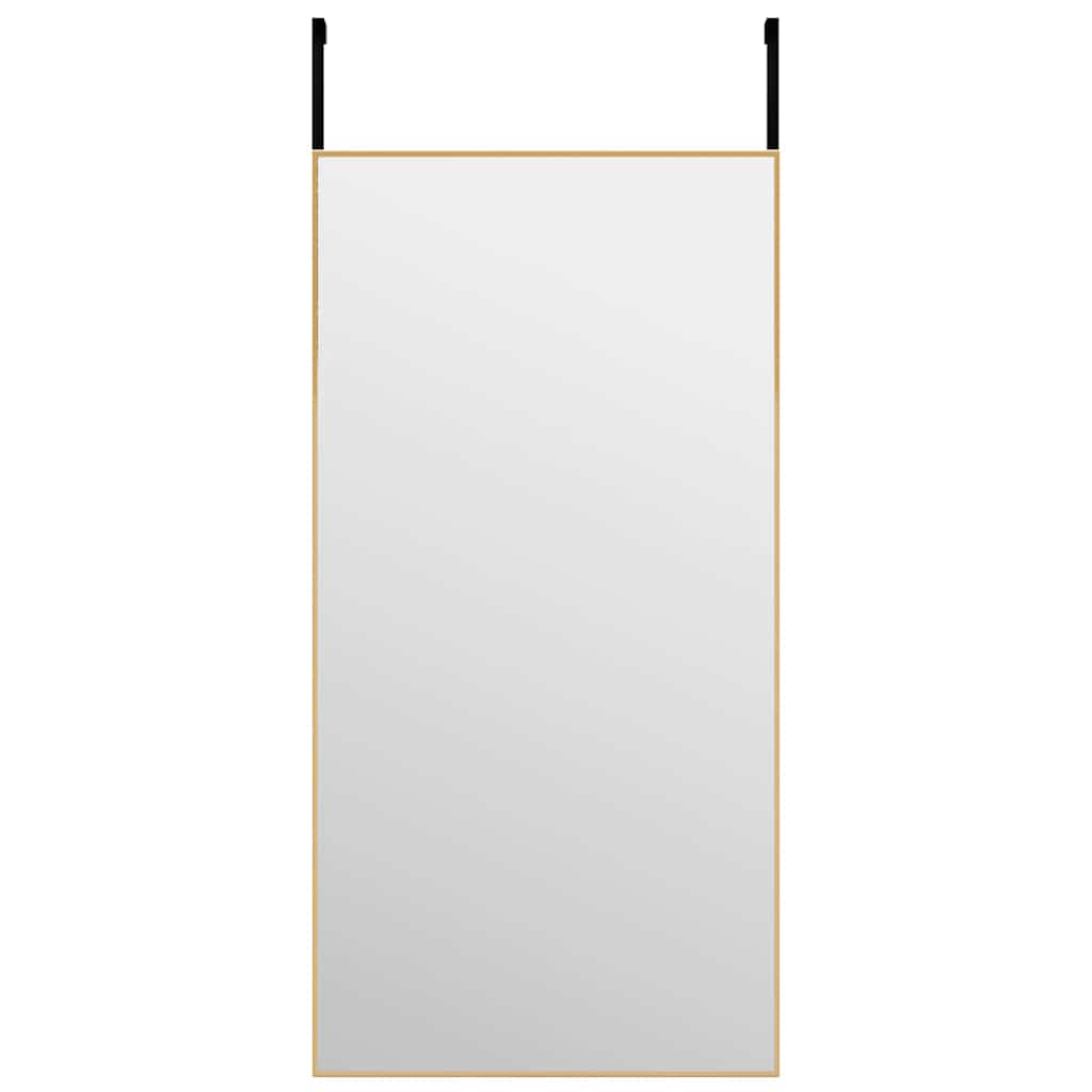 Vidaxl -Türspiegel 40x80 cm Glas und Aluminium Gold gefärbt