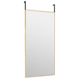 Vidaxl -Türspiegel 40x80 cm Glas und Aluminium Gold gefärbt