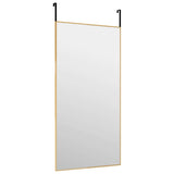 Vidaxl -Türspiegel 40x80 cm Glas und Aluminium Gold gefärbt