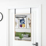 Vidaxl -Türspiegel 50x80 cm Glas und Aluminium Gold gefärbt