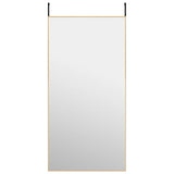 VIDAXL -Türspiegel 50x100 cm Glas und Aluminium Gold gefärbt
