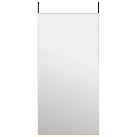VIDAXL -Türspiegel 50x100 cm Glas und Aluminium Gold gefärbt