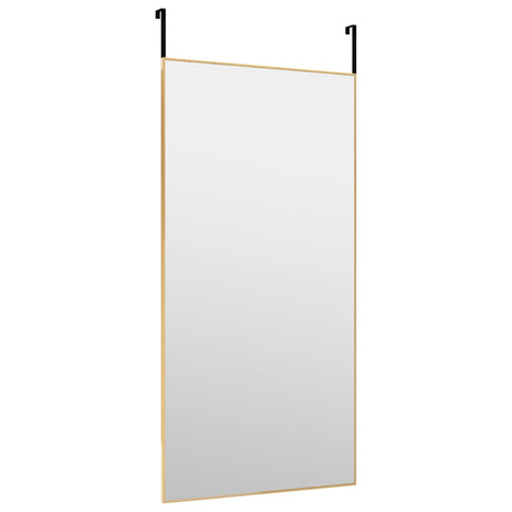 VIDAXL -Türspiegel 50x100 cm Glas und Aluminium Gold gefärbt