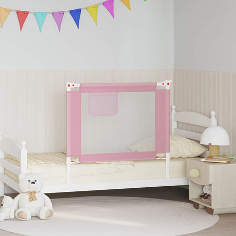 Vidaxl Bettdiagramm Kleinkind 90x25 cm Stoff rosa