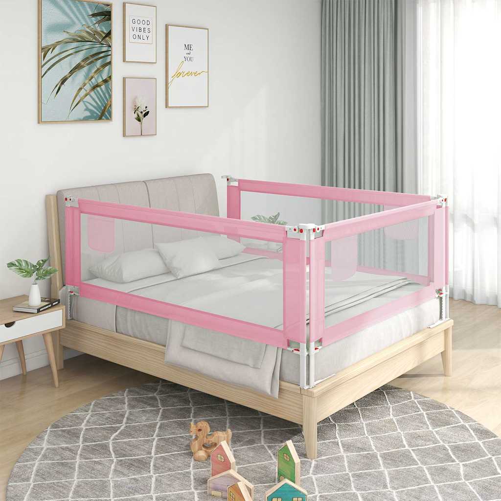 Vidaxl Bettdiagramm Kleinkind 100x25 cm Stoff rosa