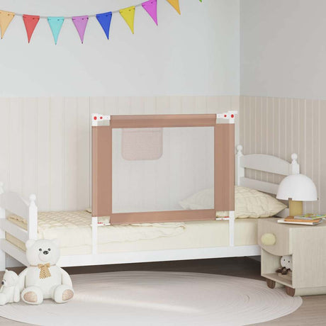 Vidaxl Bedhek Kleinkind 90x25 cm Stofftaupe