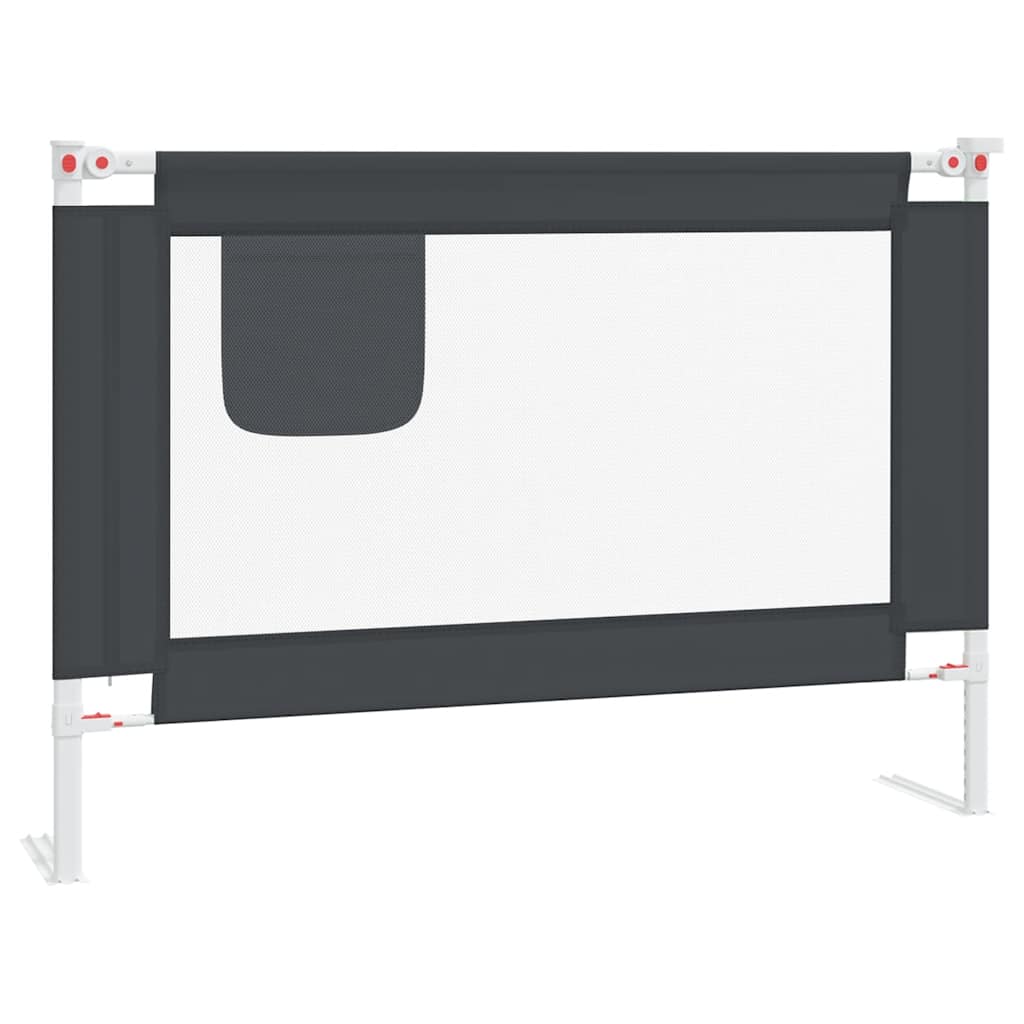 Vidaxl Bedhek Kleinkind 90x25 cm Stoff dunkelgrau
