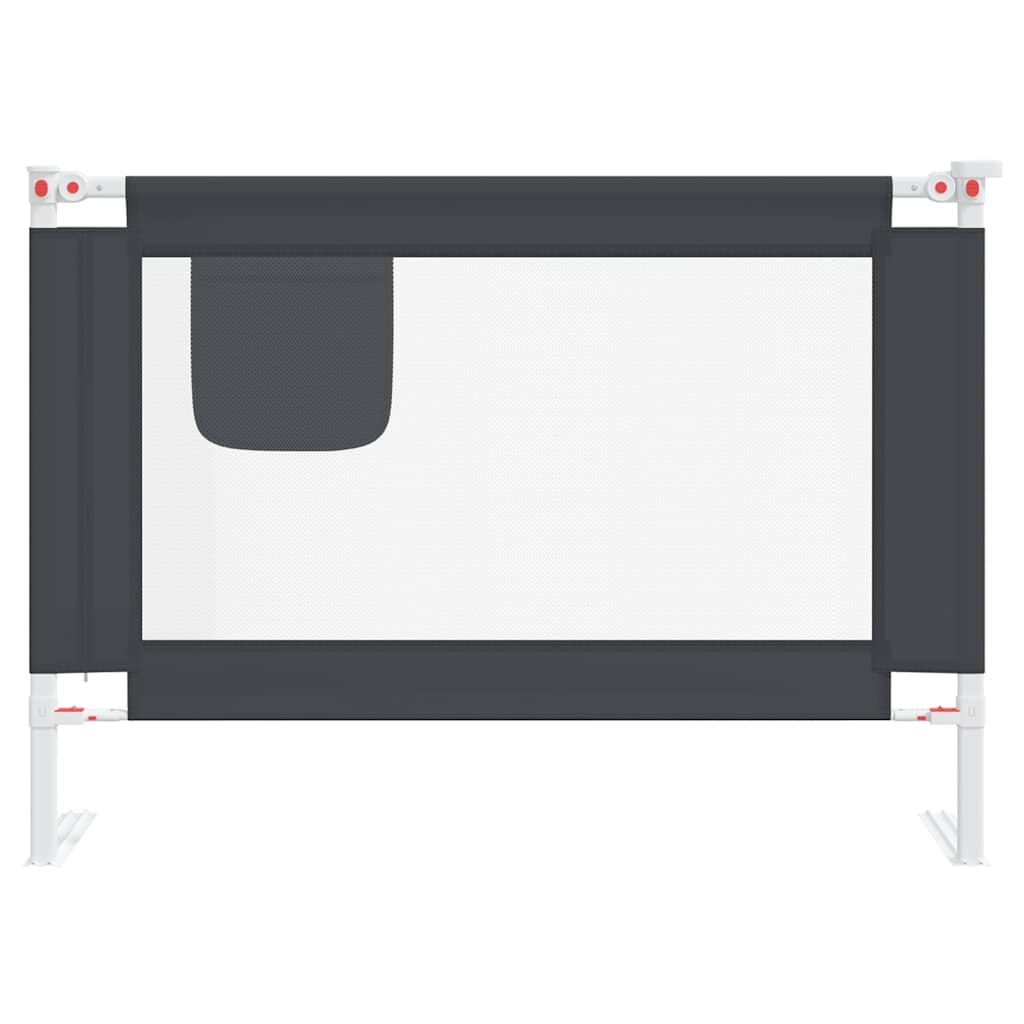 Vidaxl Bedhek Kleinkind 90x25 cm Stoff dunkelgrau