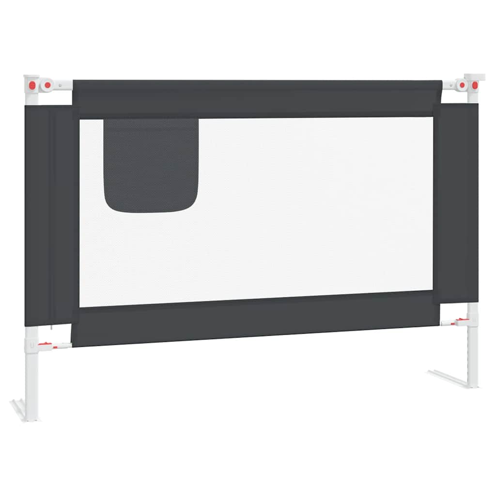 Vidaxl Bedhek Kleinkind 100x25 cm Stoff dunkelgrau