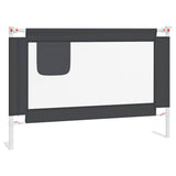 Vidaxl Bedhek Kleinkind 100x25 cm Stoff dunkelgrau