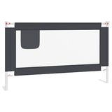 Vidaxl Bettdiagramm Kleinkind 140x25 cm Stoff dunkelgrau
