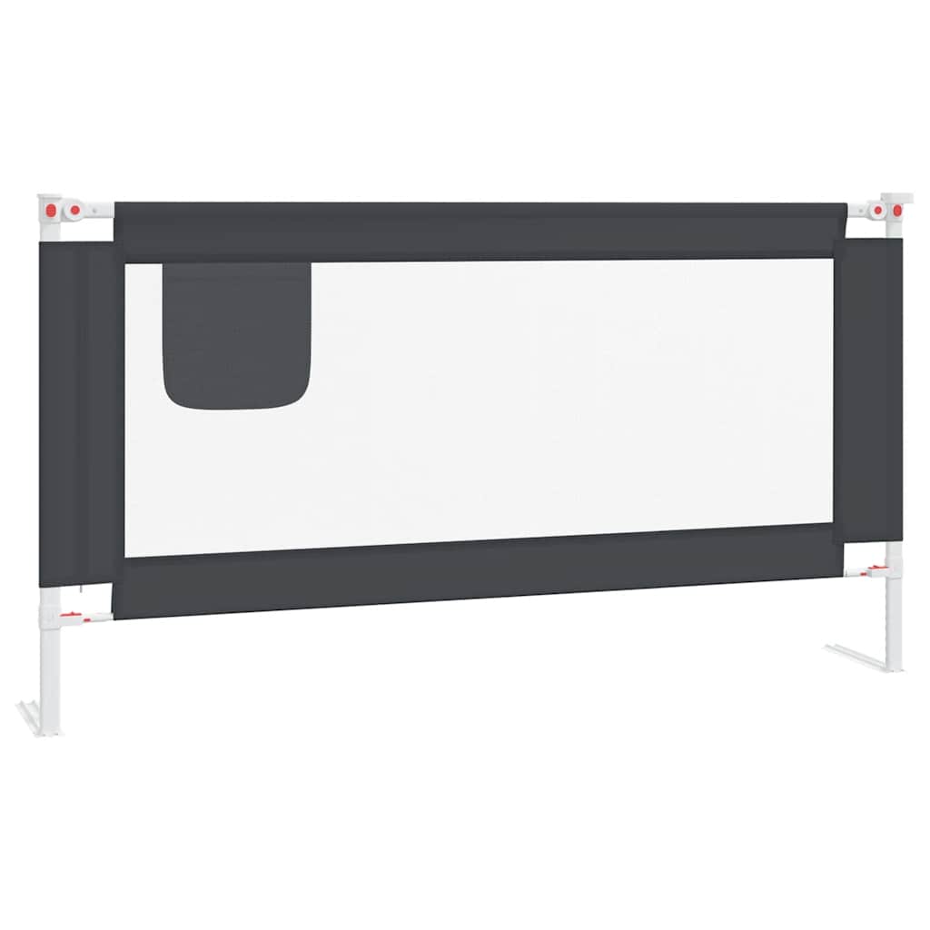 Vidaxl Bedhek Kleinkind 160x25 cm Stoff dunkelgrau