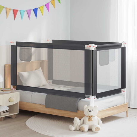 Vidaxl Bedhek Kleinkind 160x25 cm Stoff dunkelgrau