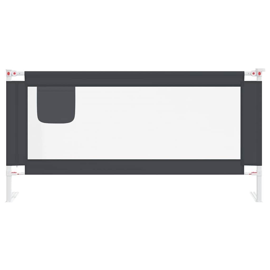 Vidaxl Bettdiagramm Kleinkind 180x25 cm Stoff dunkelgrau