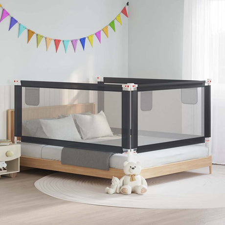 Vidaxl Bedhek Kleinkind 190x25 cm Stoff dunkelgrau