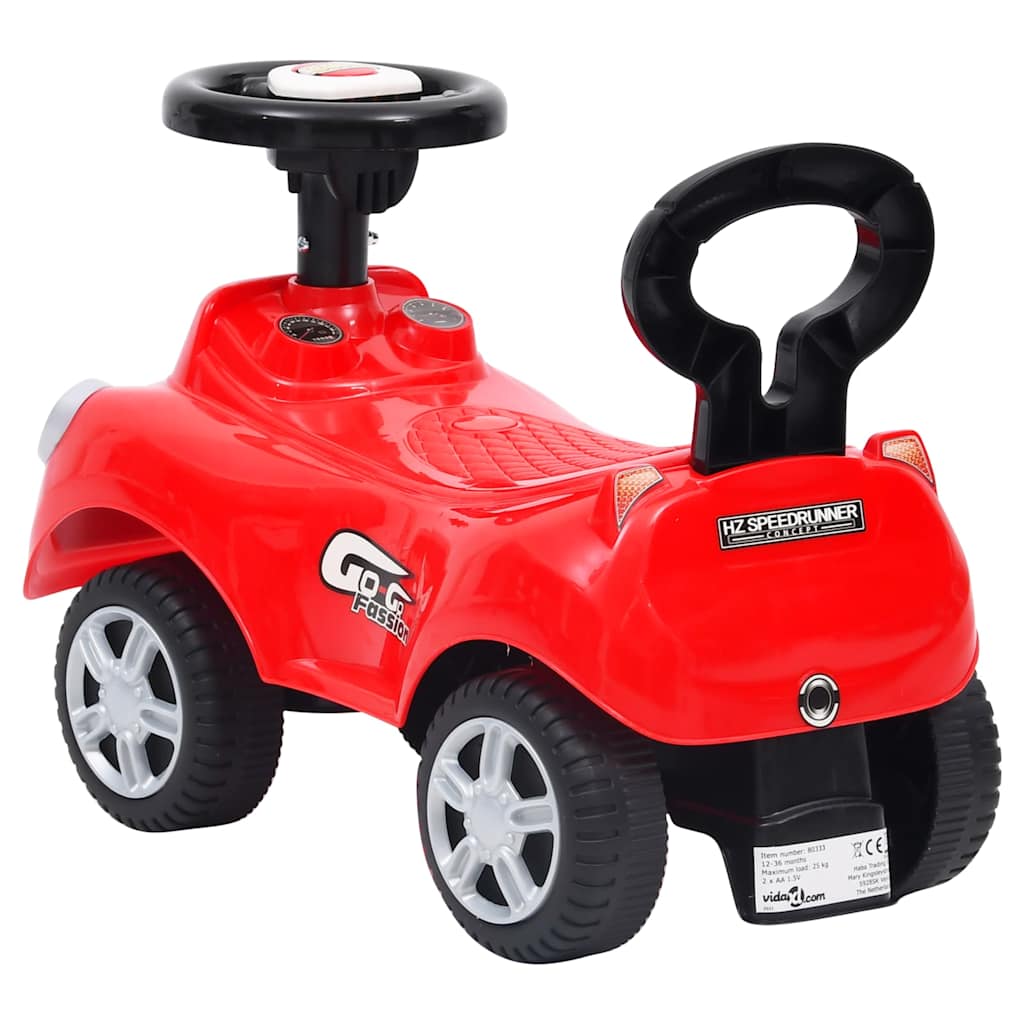 VidaXL Rutschauto rot