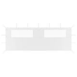 Vidaxl -Prauswand mit Windamen 6x2 m weiß