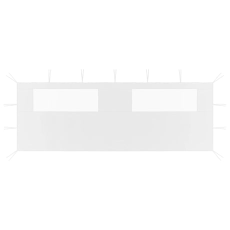 Vidaxl -Prauswand mit Windamen 6x2 m weiß