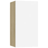 Vidaxl tv-meubel 30,5x30x60 cm bewerkt hout wit en sonoma eikenkleurig