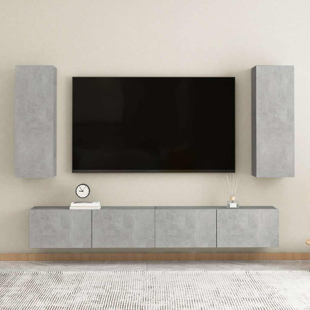 Vidaxl tv-meubel 30,5x30x90 cm bewerkt hout betongrijs