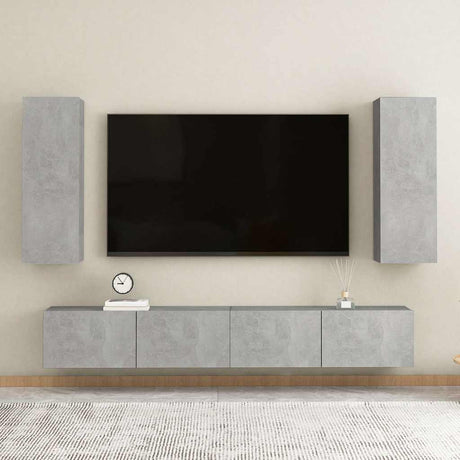 Vidaxl tv-meubel 30,5x30x90 cm bewerkt hout betongrijs