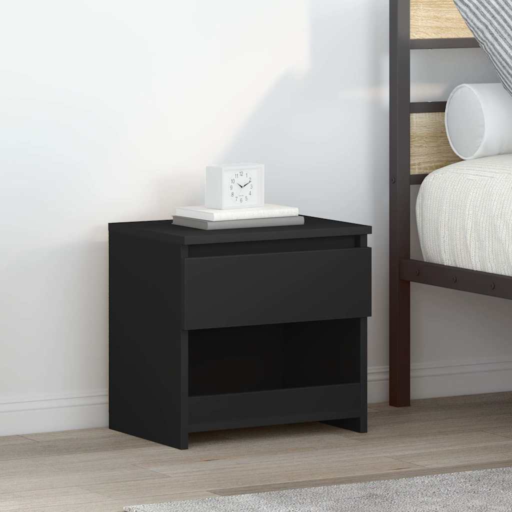 Vidaxl nachtkastjes 2 st 40x30x39 cm bewerkt hout zwart