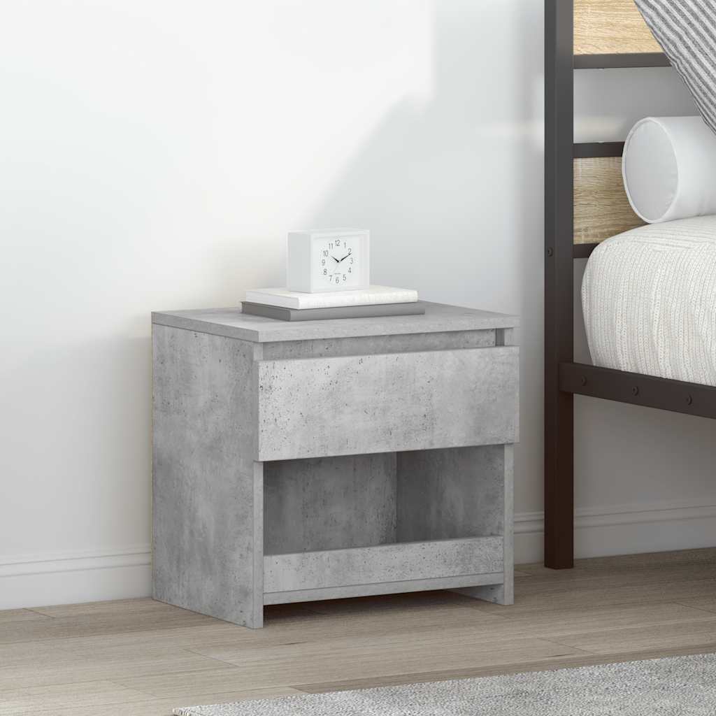 Vidaxl nachtkastjes 2 st 40x30x39 cm bewerkt hout betongrijs