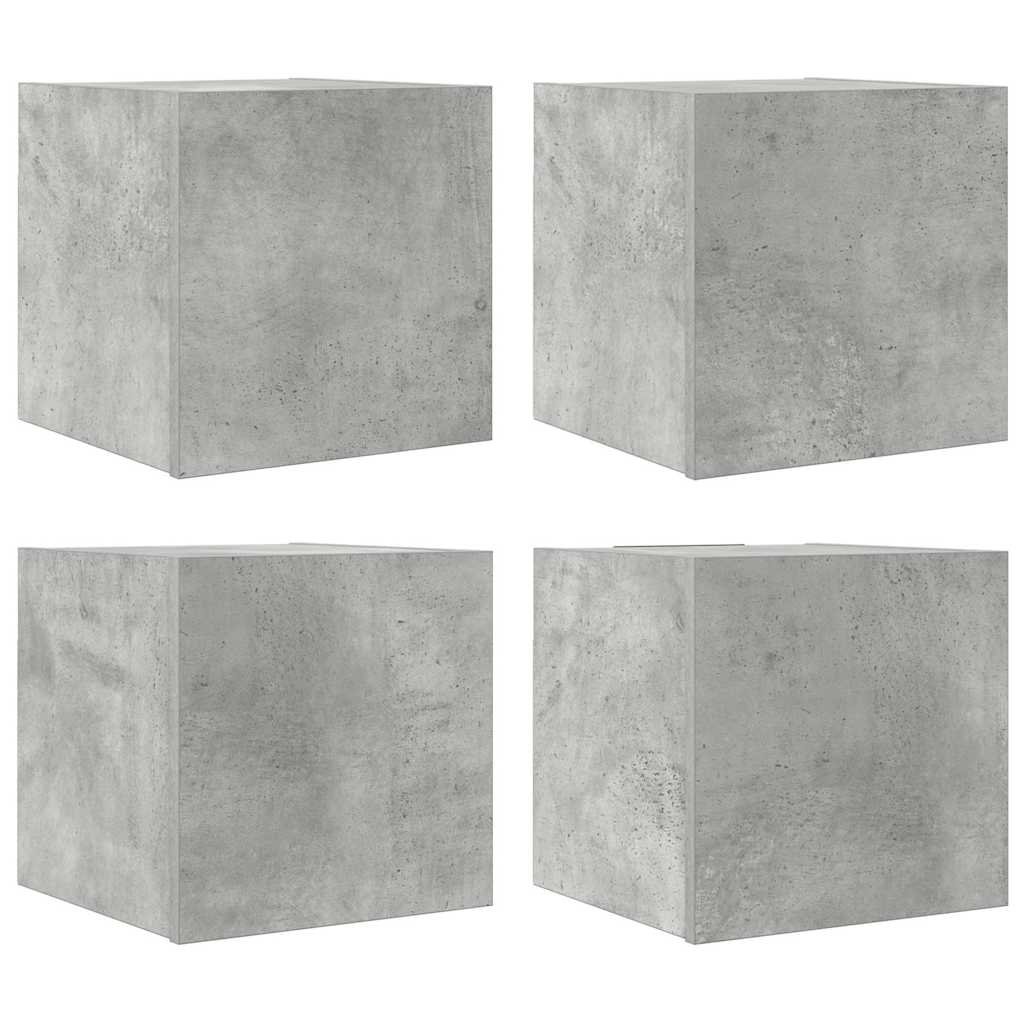 Vidaxl tv-wandmeubelen 4 st 30,5x30x30 cm betongrijs
