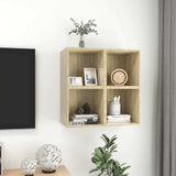 Vidaxl wandkasten 4 st 37x37x37 cm bewerkt hout sonoma eikenkleurig