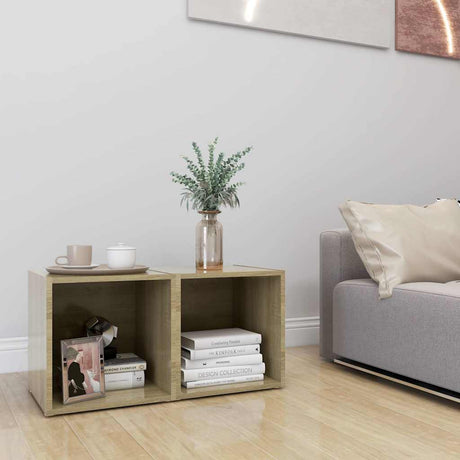 Vidaxl tv-meubelen 2 st 37x35x37 cm bewerkt hout sonoma eikenkleurig