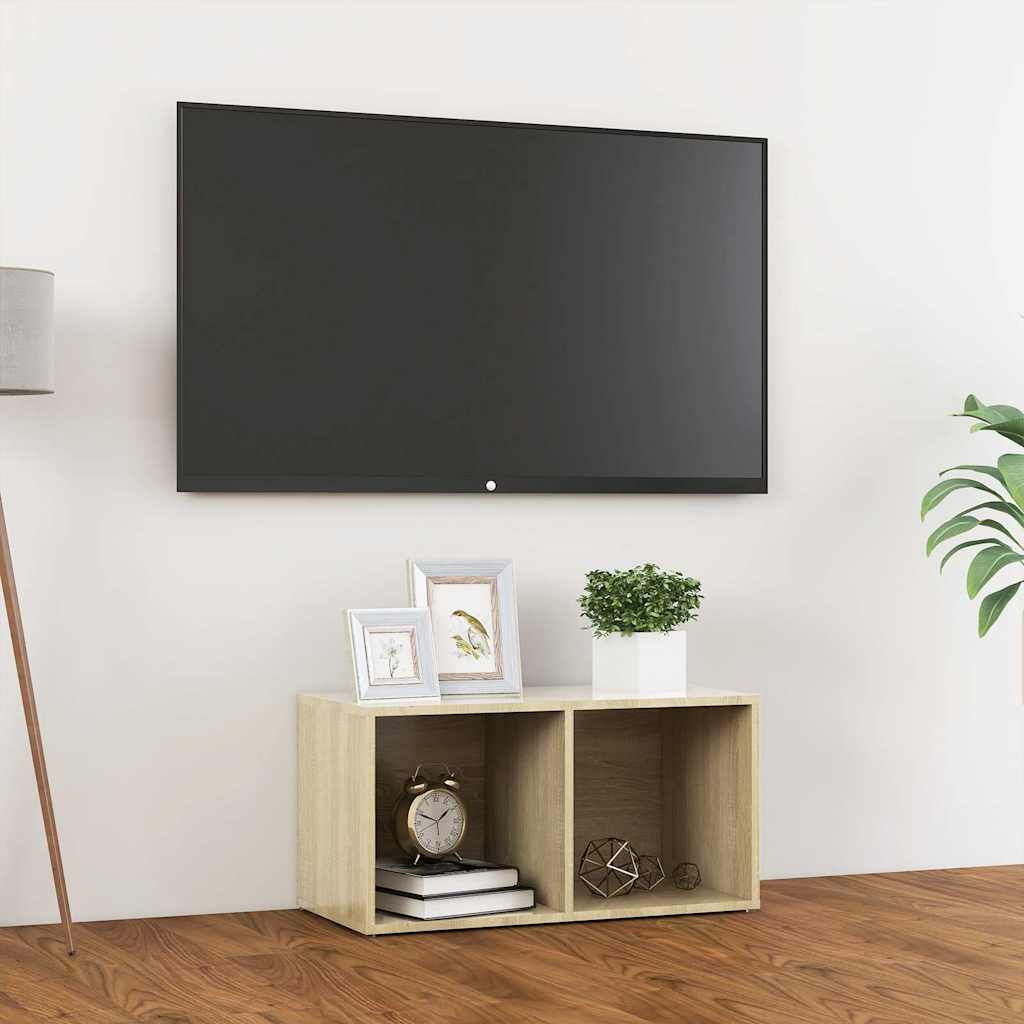 Vidaxl tv-meubel 72x35x36,5 cm bewerkt hout sonoma eikenkleurig