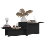 Vidaxl salontafel 111,5x50x33 cm bewerkt hout zwart