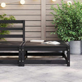 Vidaxl tuinvoetenbank 70x70x30 cm massief grenenhout zwart